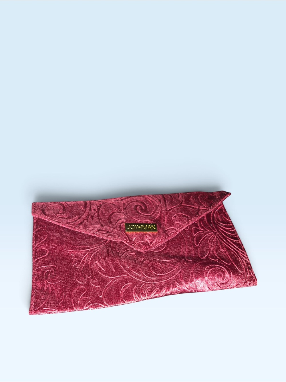 Vintage by Joy and Iman Pink Velvet Embossed Envelope Clutch